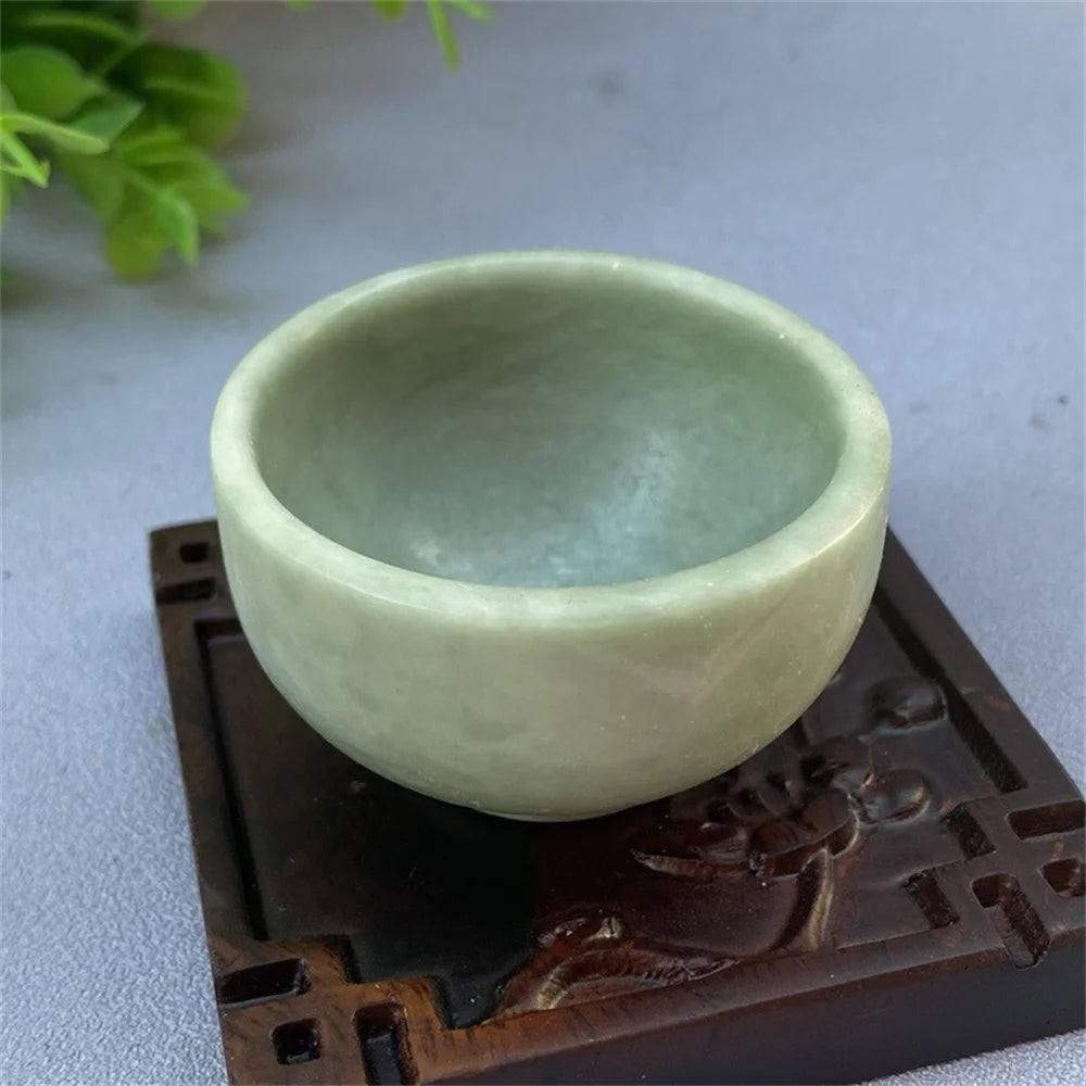 Sunlit Jade Bowls – Handcrafted Crystal Tableware for Spiritual & Reiki Rituals