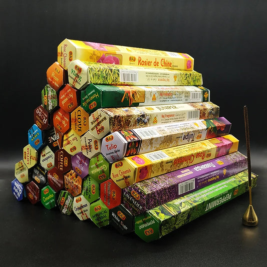 20 Sticks Handmade Indian Incense – White Sage, Sandalwood, Lavender, Yoga & Meditation Scents