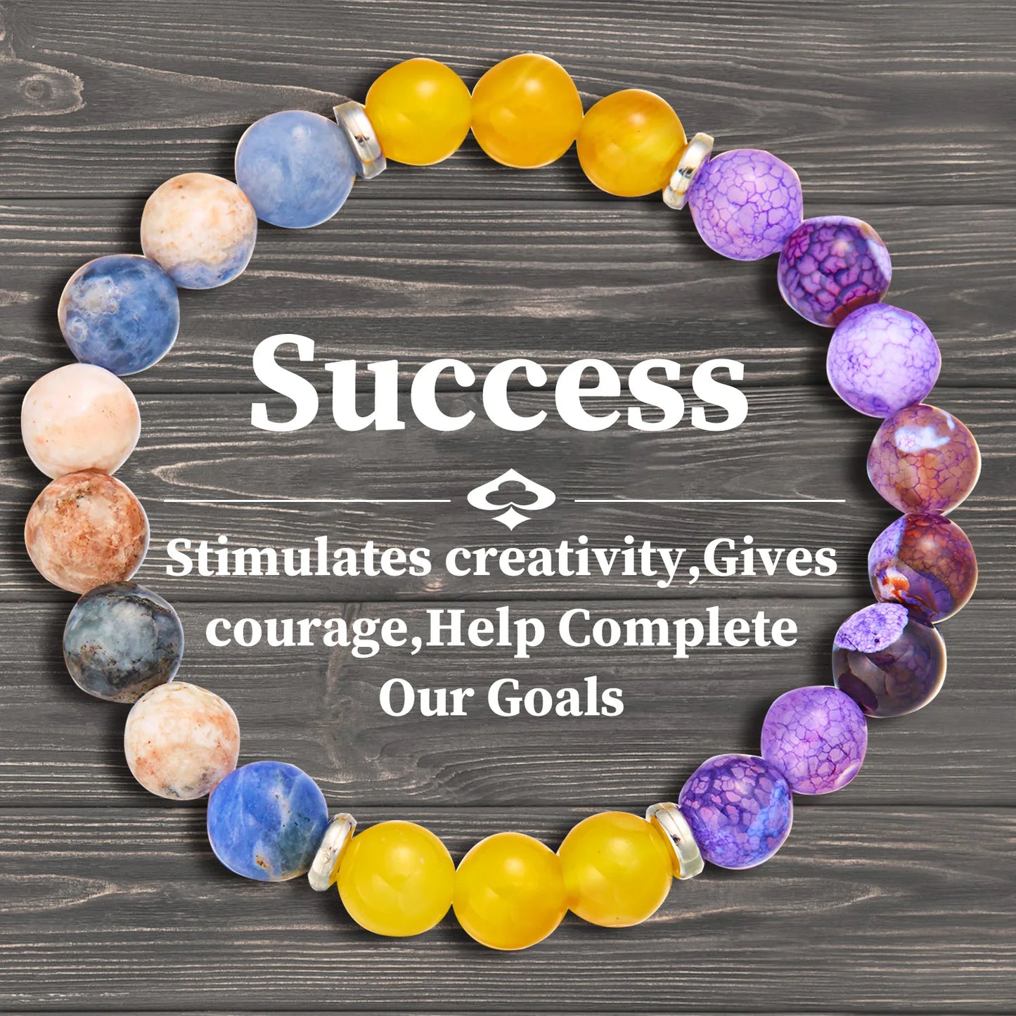 Sacred Intention Stone Bracelets – 7 Chakra Energy Alignment & Blessing Bands for Love, Protection, Luck & More