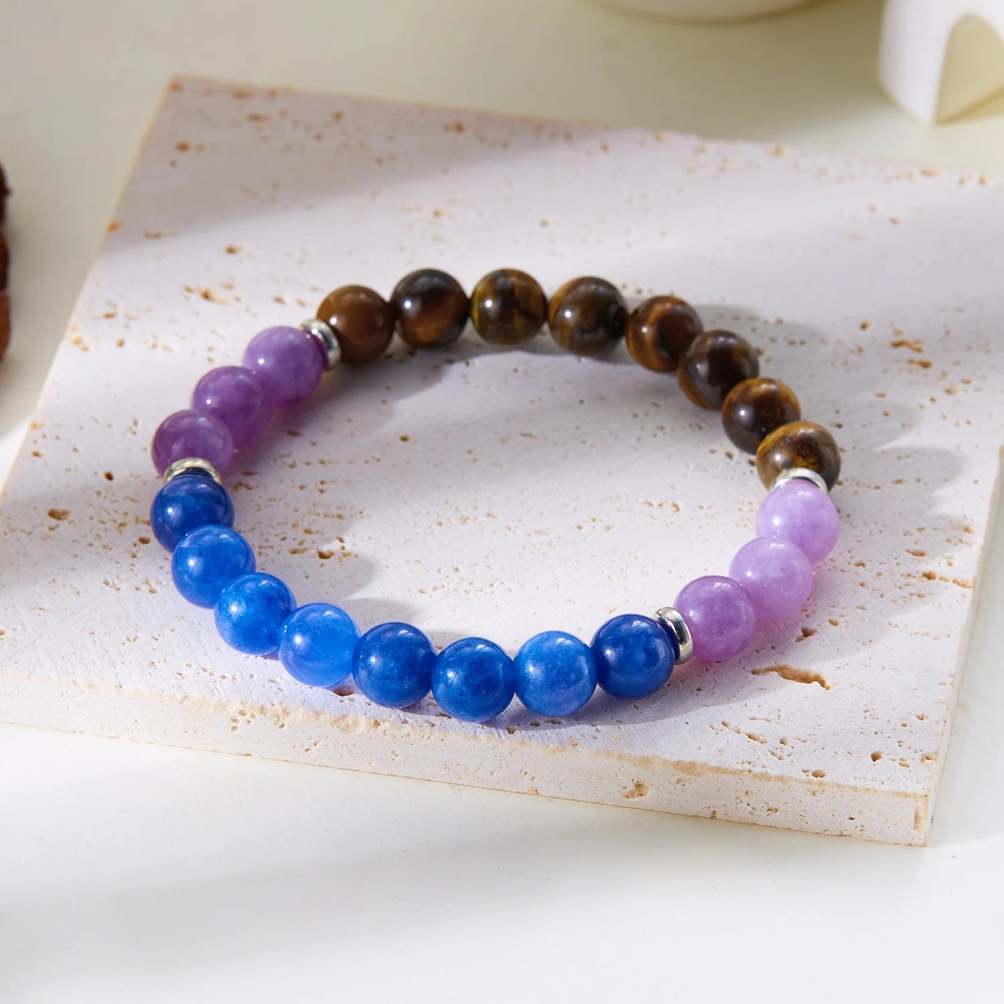 Sacred Intention Stone Bracelets – 7 Chakra Energy Alignment & Blessing Bands for Love, Protection, Luck & More