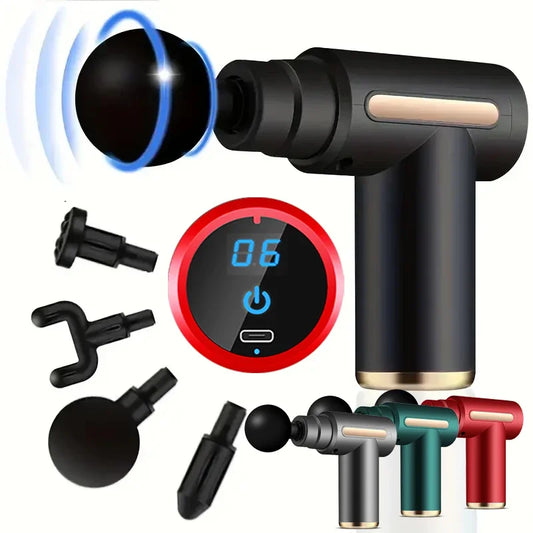 Deep Tissue Percussion Massage Gun – Handheld Muscle Massager for Back, Neck, Legs & Full Body Relief