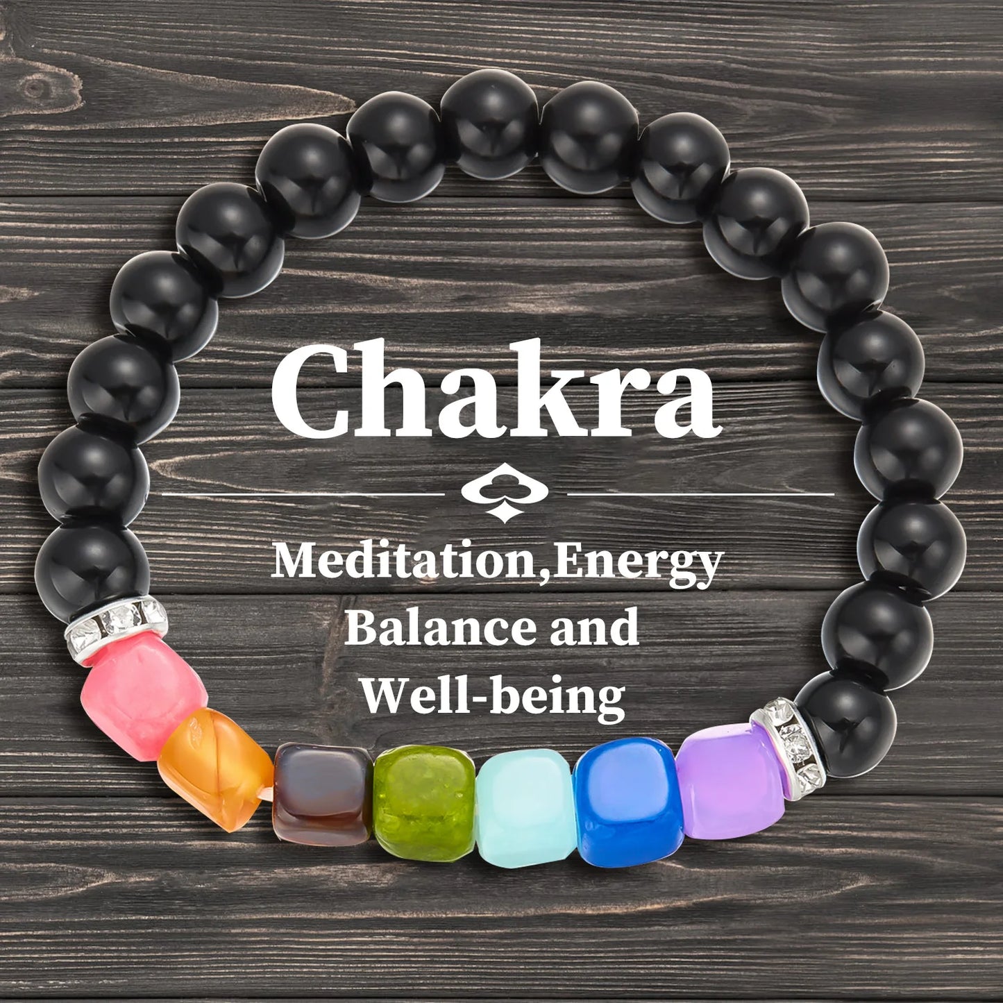 Sacred Intention Stone Bracelets – 7 Chakra Energy Alignment & Blessing Bands for Love, Protection, Luck & More
