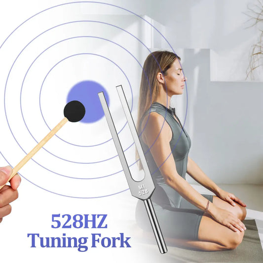 528Hz DNA Repair Tuning Fork Set – Sound Healing Tool for Meditation, Chakra Alignment & Cellular Renewal