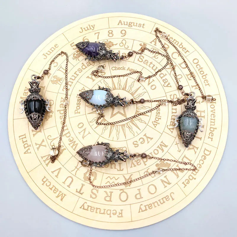 Natural Stone Pendulum Collection :Channel clarity. Awaken your inner guidance