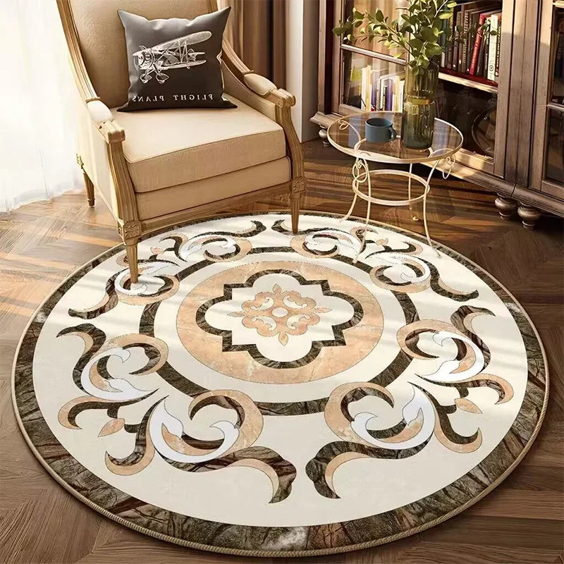 Sacred Mandala Floor Mat – Round Bohemian Meditation Rug for Divine Spaces, Yoga, and Soulful Home Decor