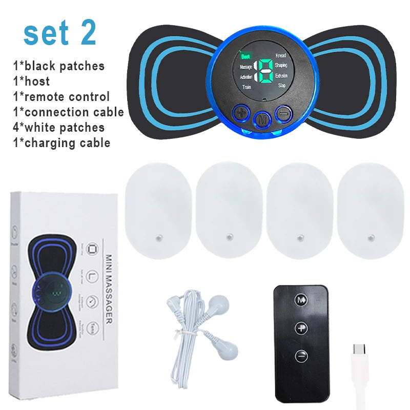 ZenEase EMS Neck & Body Massager – 8 Modes Wireless Pain Relief Pad with Remote Control for Deep Muscle & Energy Release