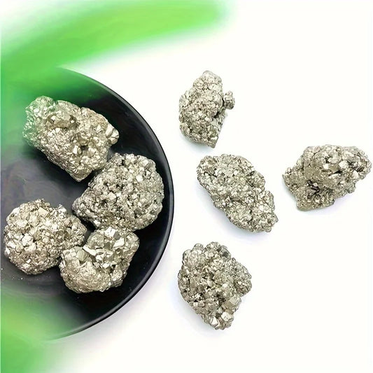 Raw Pyrite Cluster Crystal Set – Natural Sparkling Mineral Specimens for Home Decor, Reiki, and Gift