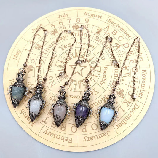 Natural Stone Pendulum Collection :Channel clarity. Awaken your inner guidance