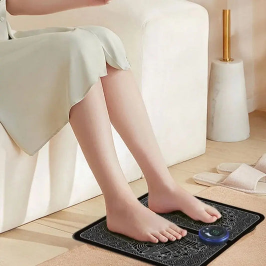 Rechargeable EMS Foot Massager Pad – Acupressure Mat for Pain Relief, Muscle Relaxation & Circulation Boost