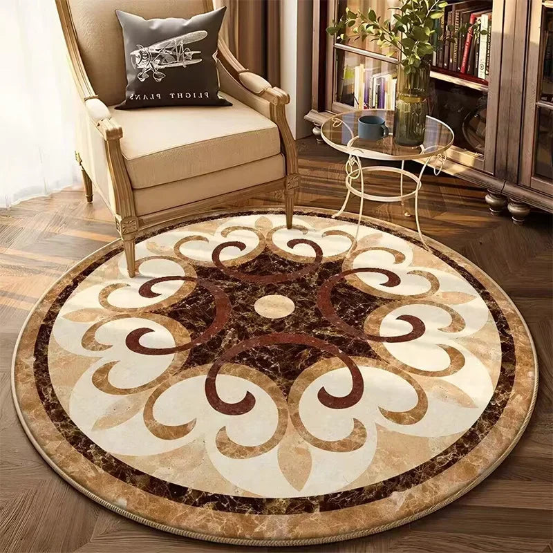 Sacred Mandala Floor Mat – Round Bohemian Meditation Rug for Divine Spaces, Yoga, and Soulful Home Decor